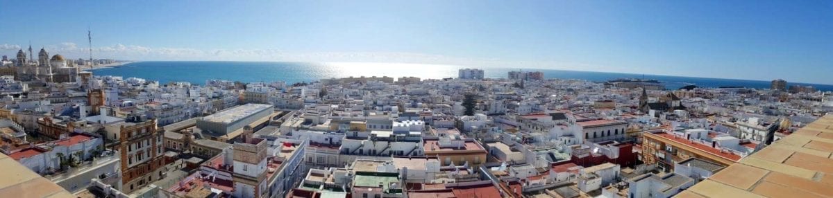 Ein Panoramablick von Cádiz