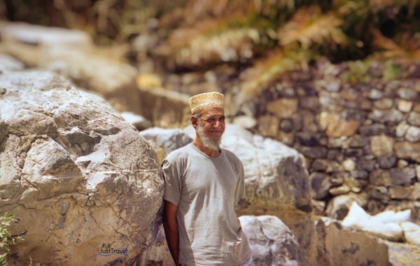 Mann im Wadi Ghul