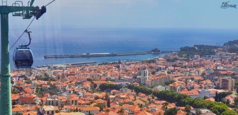Blick aus der Gondel, Funchal, Madeira