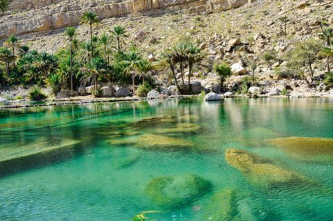 Erfrischender Pool Wadi Bani Khaled