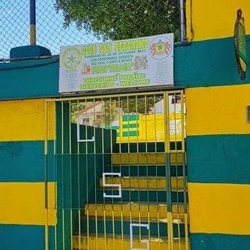 Fußballstation des lokalen Clubs